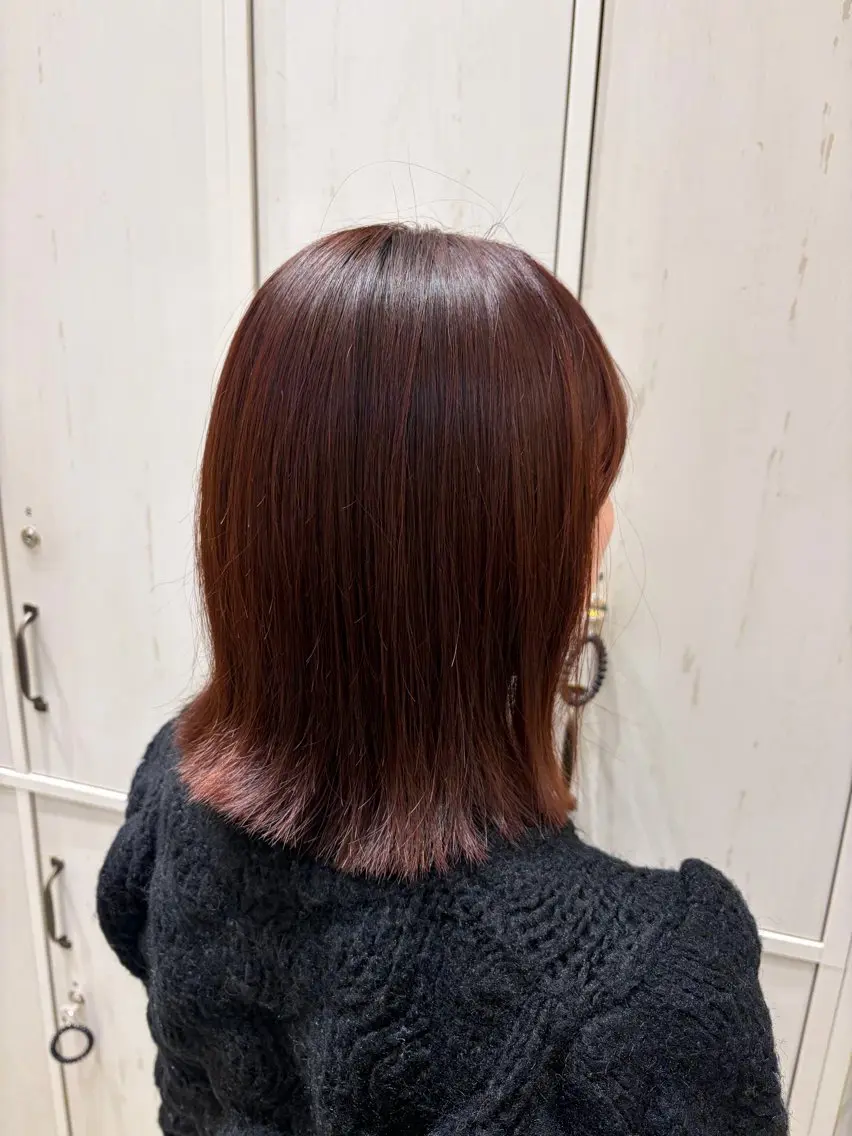 ミディアム オレンジブラウン カット ヘアカラー 太田 千尋のヘアスタイル