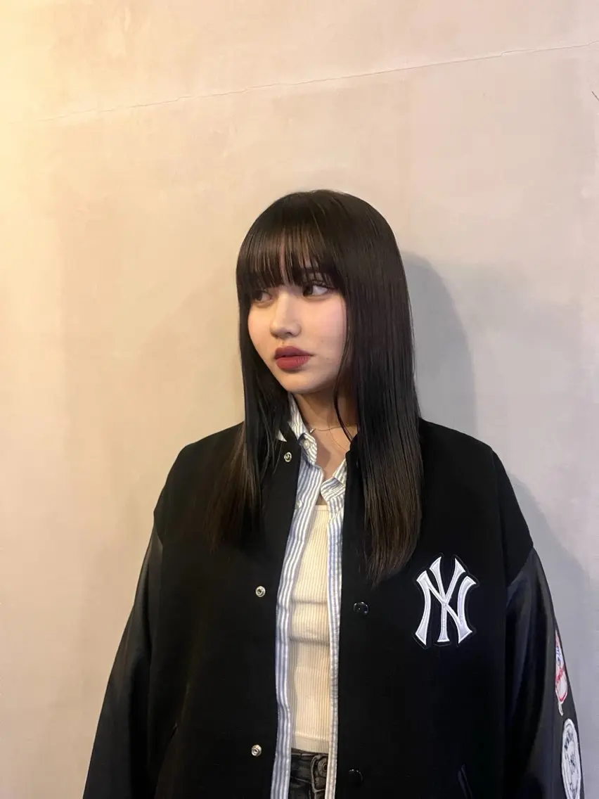 ミディアム カラー 透明感カラー 桑原 木乃華のヘアスタイル