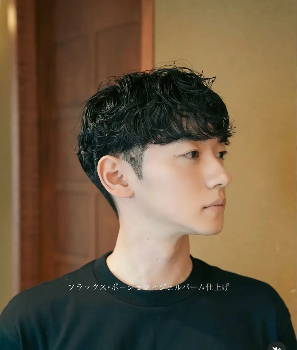 パーマ メンズ メンズショート タチカワユウキのヘアスタイル