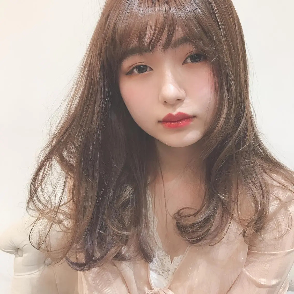 セミロング カラー ベージュカラー 透明感カラー カット ヘアカラー 縮毛矯正 トリートメント 髪質改善/縮毛矯正 🎀小林 唯 🎀のヘアスタイル