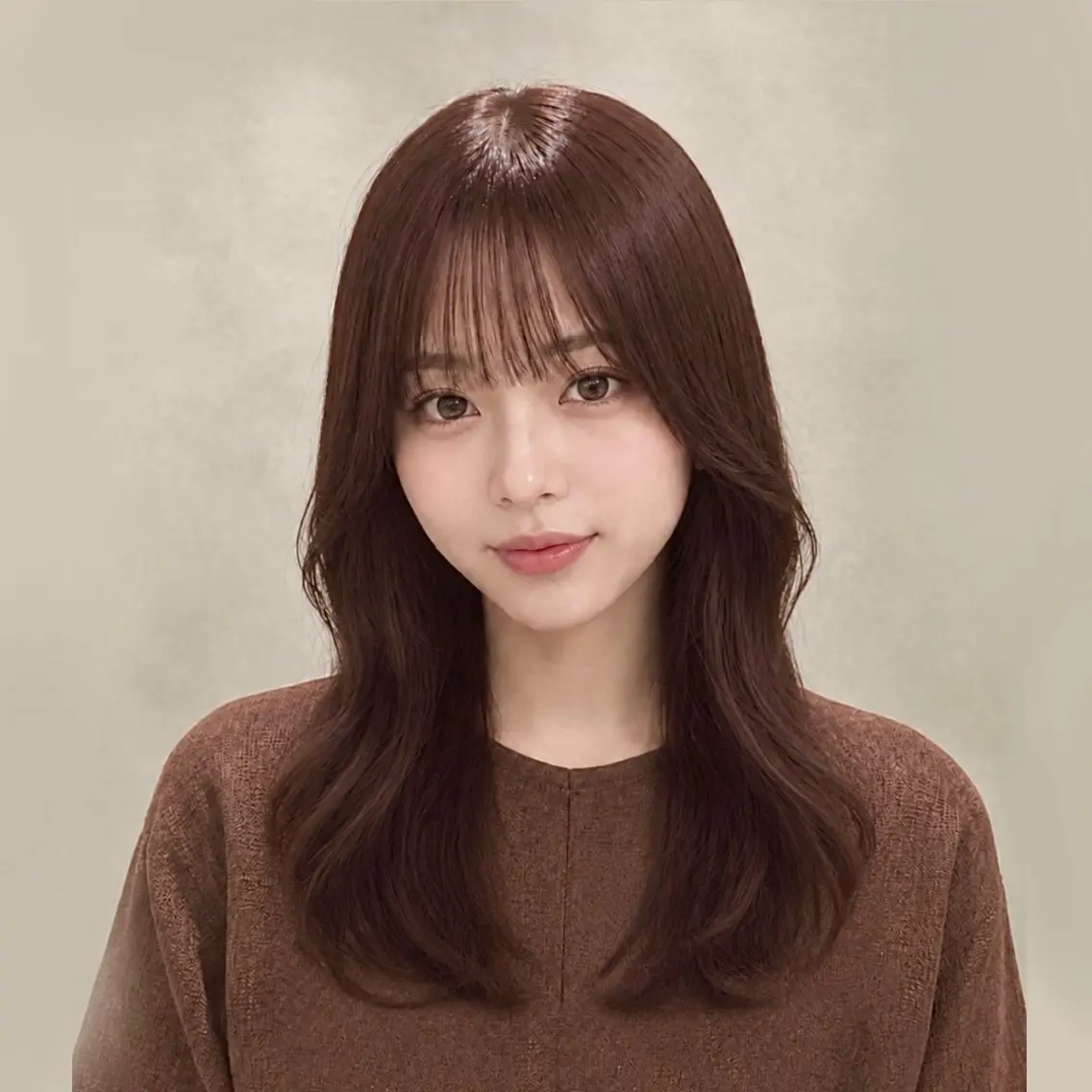 セミロング カラー ブラウンカラー オレンジ オレンジブラウン ヘアカラー トリートメント 🤍艶モテカラー♡ ブラウン🤍Rimiのヘアスタイル