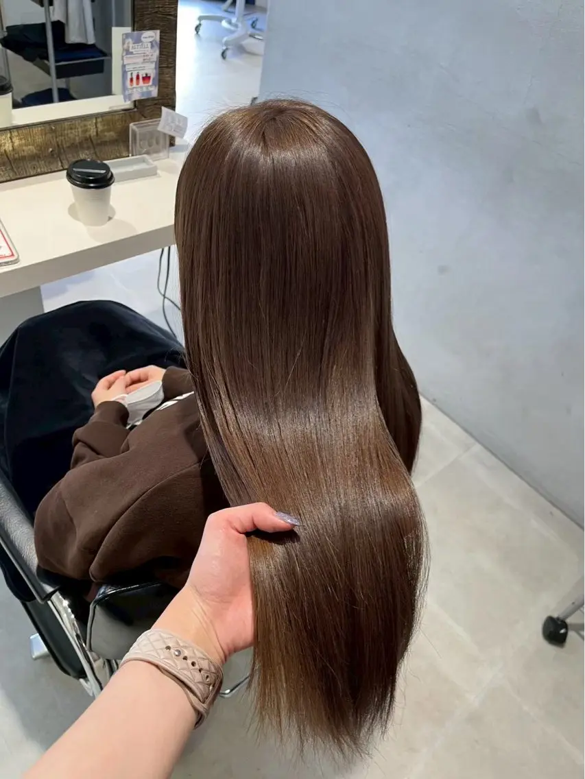 ロング 縮毛矯正 beleef. yunaのヘアスタイル