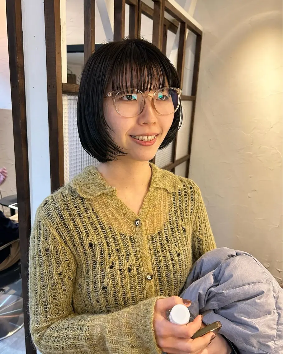 ショート カット ヘアカラー トリートメント 金田 夏野のヘアスタイル