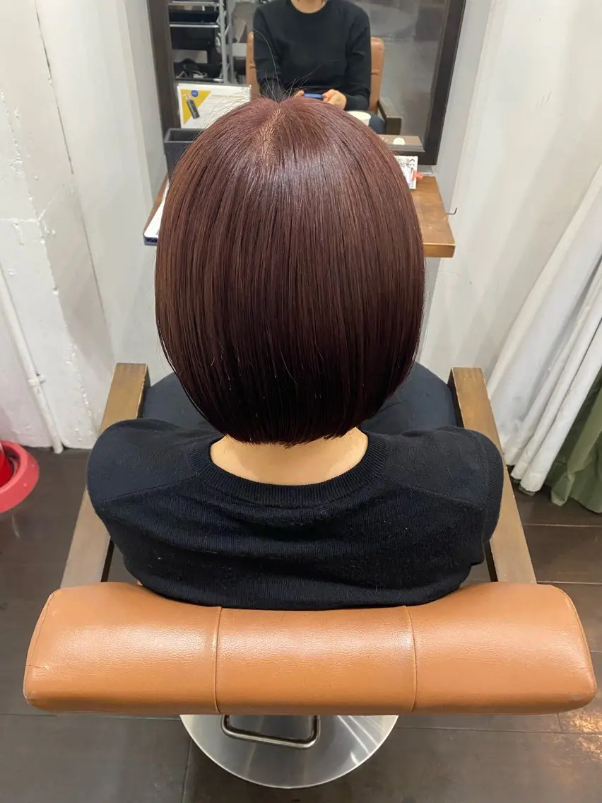ショート カラー ヘアアレンジ 🍒ᩚ名駅/艶髪 縮毛矯正/あゆ🍒ᩚのヘアスタイル