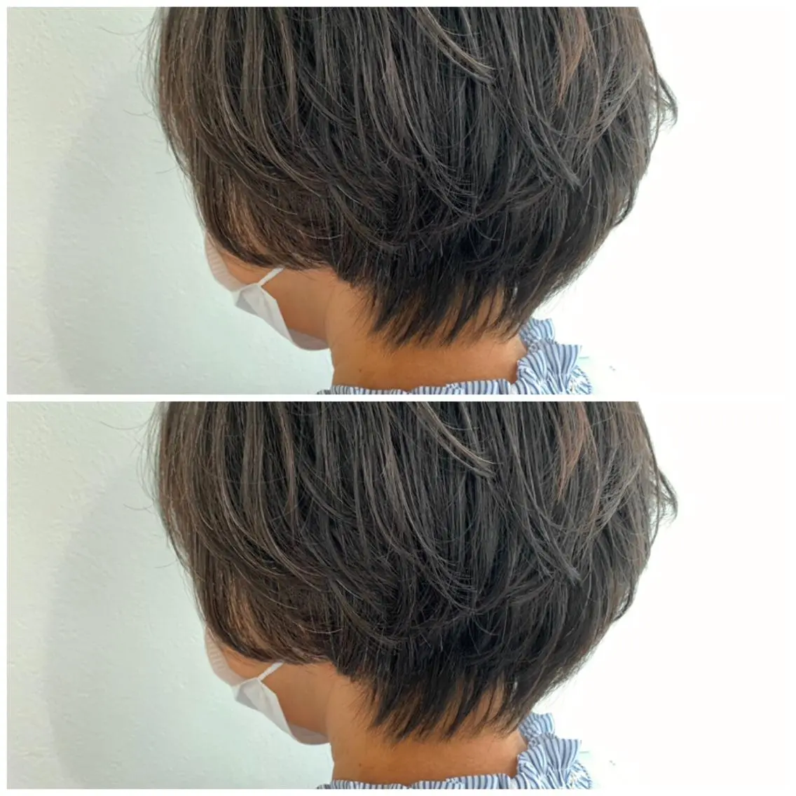 ショート パーマ カット 縮毛矯正 トリートメント 髪質改善🩵艶髪 ストレート🩵山口のヘアスタイル