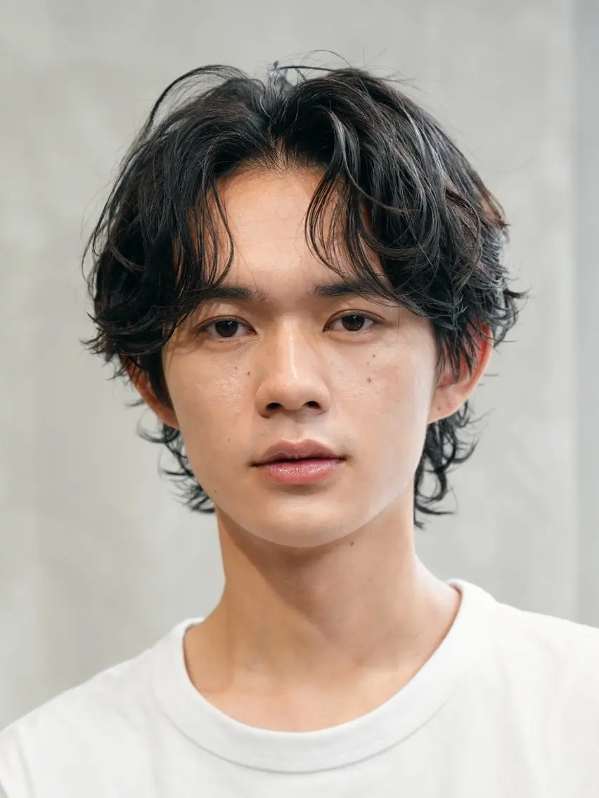 ミディアム パーマ ミディアムパーマ カット パーマ クドウレイ fifth神南のヘアスタイル