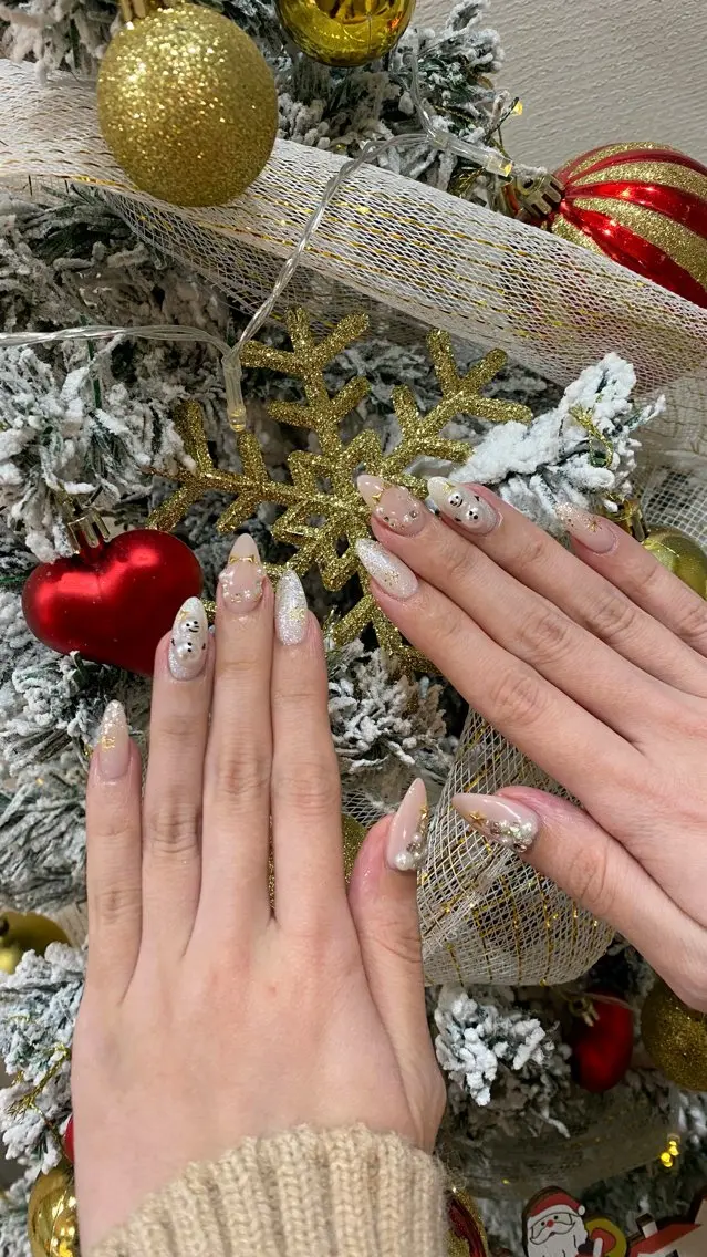 ネイル 冬ネイル クリスマス ハンドネイル 🎀FLORANZ 🎀MIKAのネイルデザイン