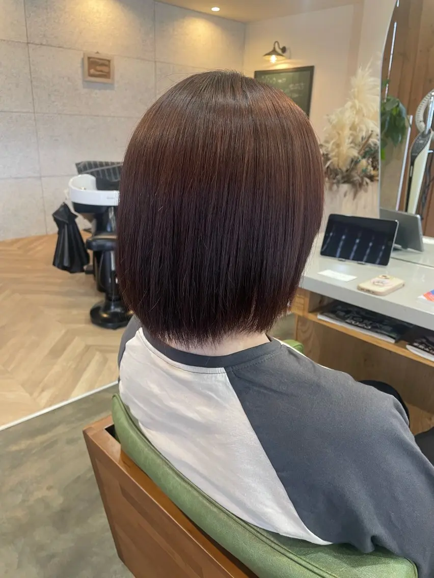 ショート 縮毛矯正 トリートメント タナカ ネネのヘアスタイル