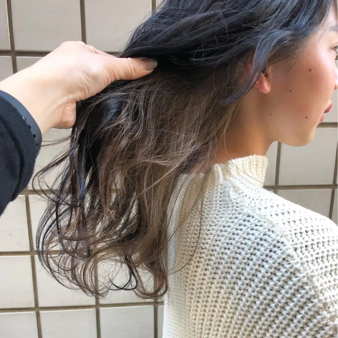 セミロング カラー インナーカラー レイヤーボブ/ボブ 仲川和人のヘアスタイル