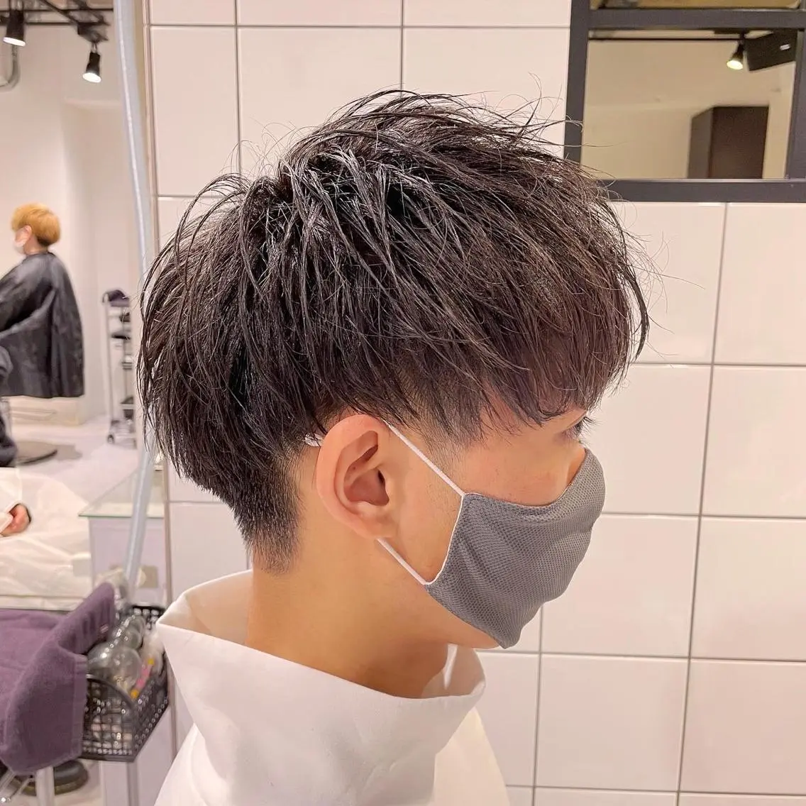 ショート カラー パーマ メンズ 【メンズサロン】 BLUCK 横浜のヘアスタイル