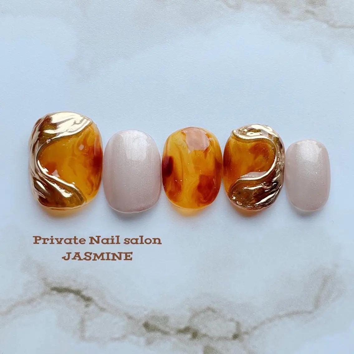 ネイル べっ甲ネイル Nail salon JASMINEのネイルデザイン