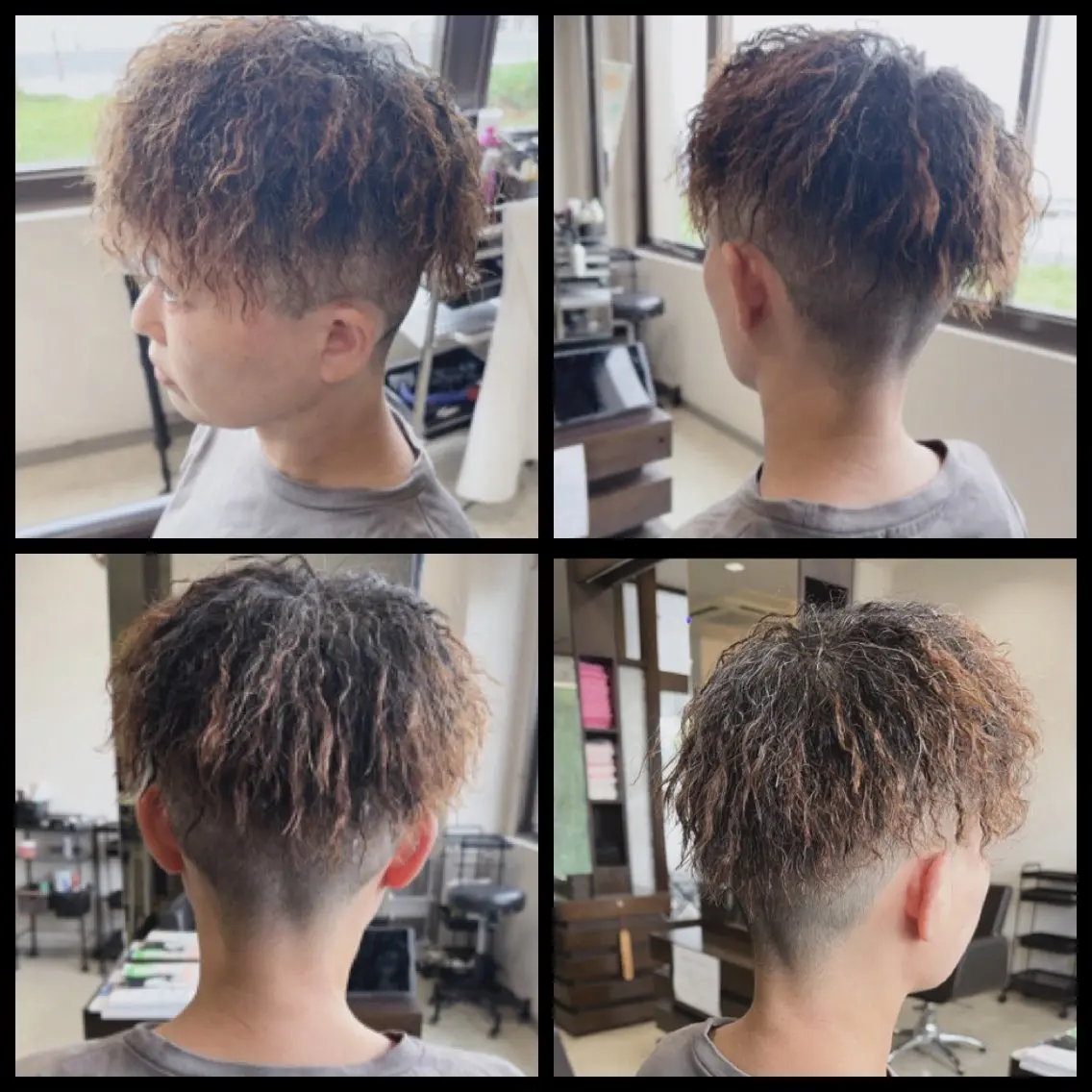 ショート カラー パーマ 中島 剛のヘアスタイル