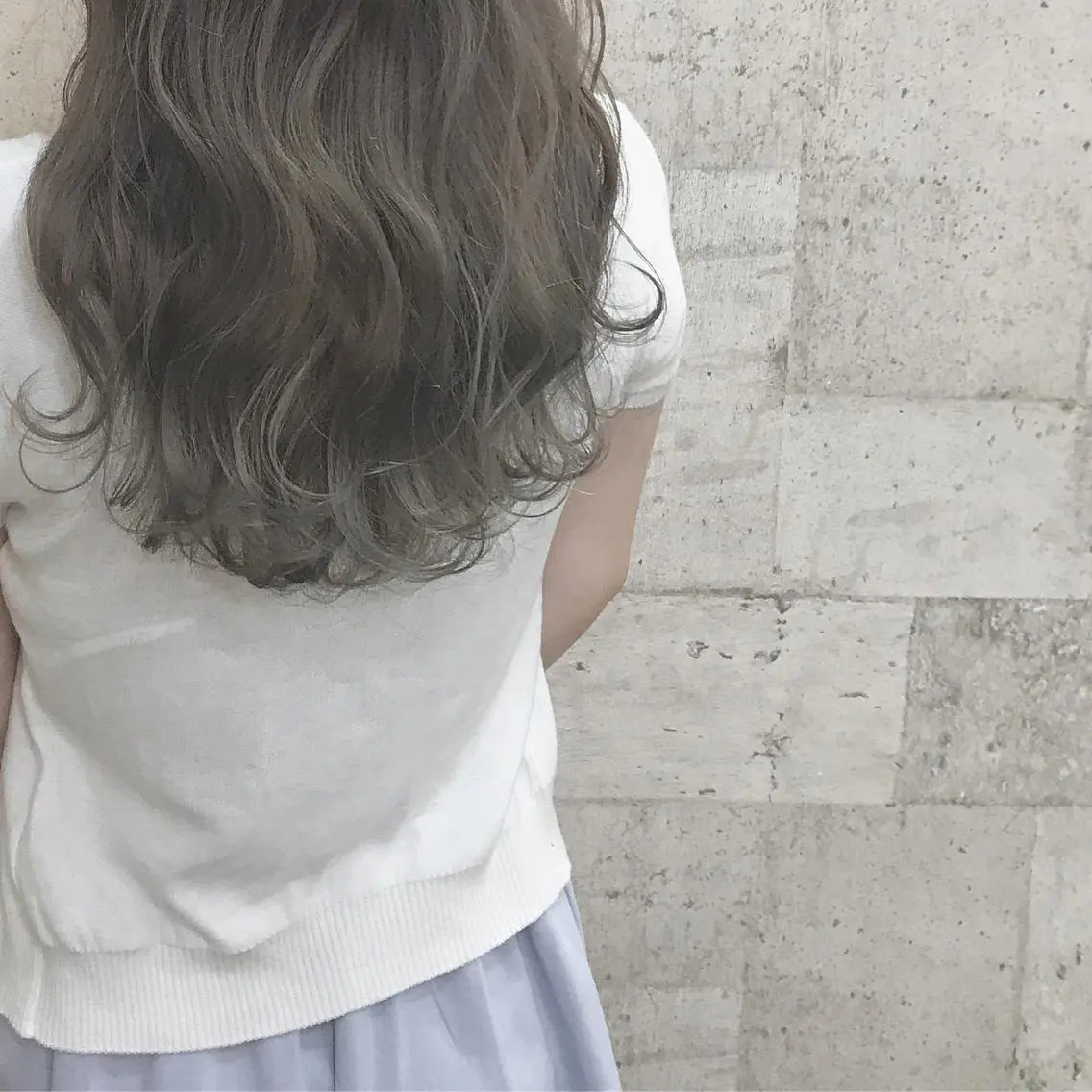 ロング カラー アッシュ ブリーチ インナーカラー/天神 ブリーチ/吉田のヘアスタイル