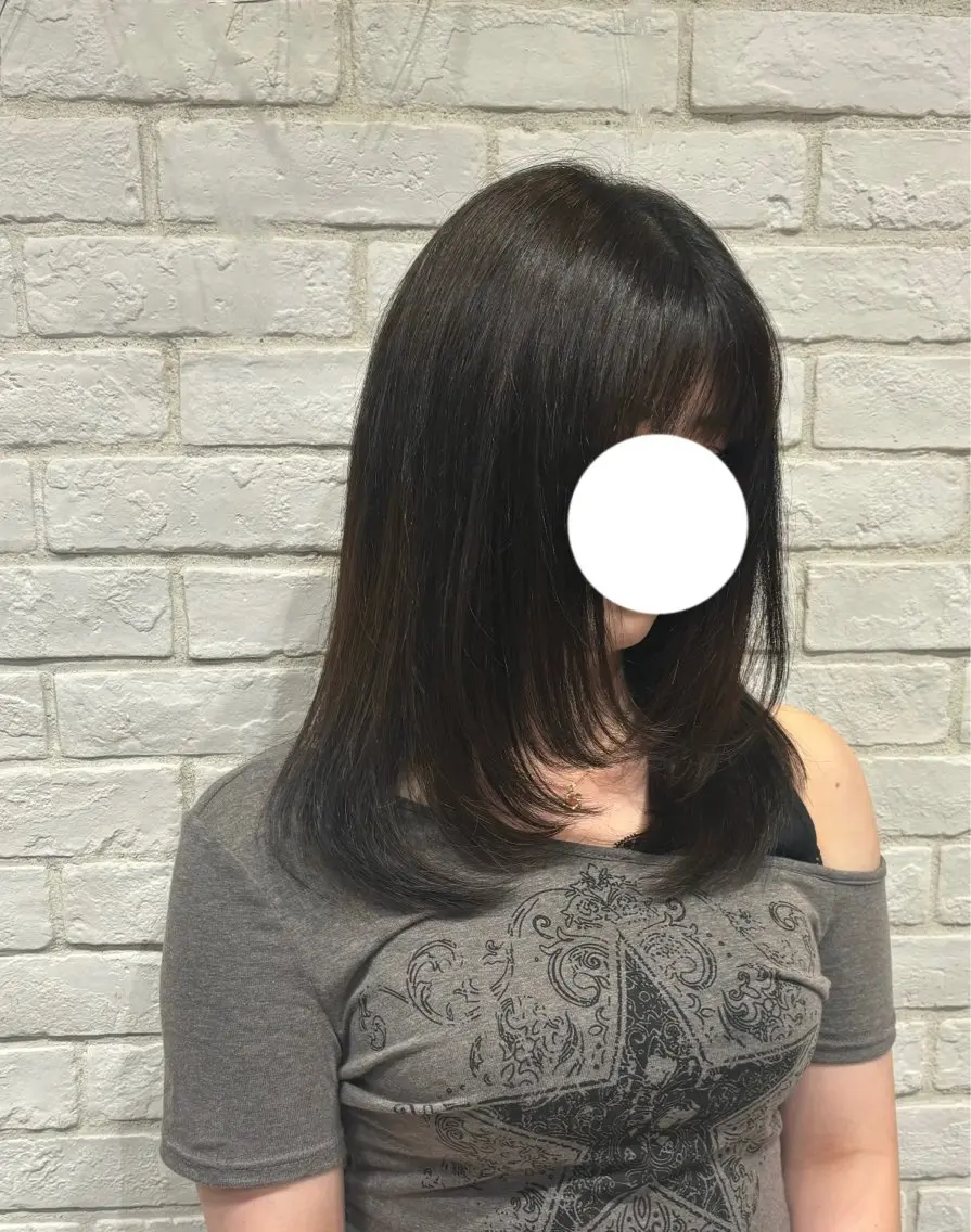 ロング カラー 顔まわりレイヤー 韓国風ヘア レイヤーカット 韓国レイヤー/ ショート Eightのヘアスタイル