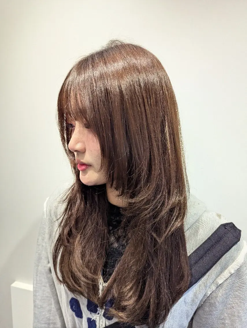セミロング ハッシュカット レイヤーカット カット ヘッドスパ newi 天王寺 masakoのヘアスタイル