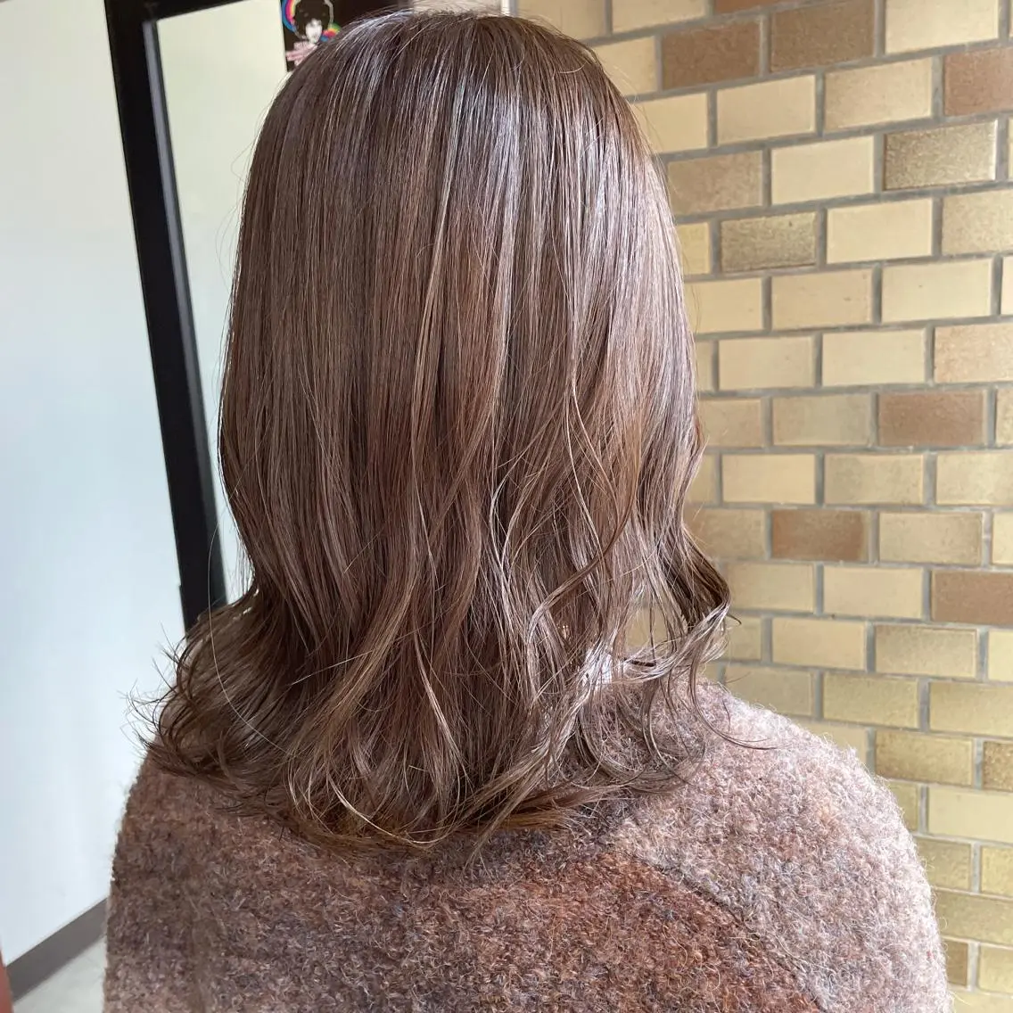 セミロング カラー ベージュカラー ハイライトカラー ハイライト 永井 悠大のヘアスタイル