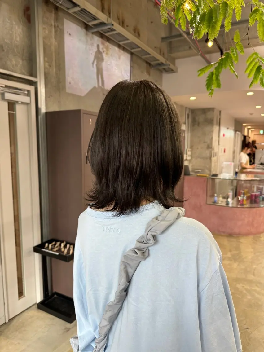ミディアム カラー ヘアカラー 森田遥奈/透明感カラ ー/似合わせカットのヘアスタイル