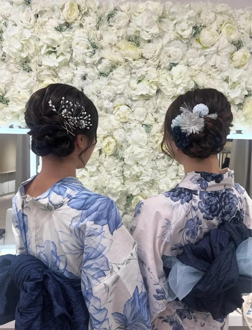 セミロング ヘアアレンジ ヘアセット ベルグロー 原宿👸のヘアスタイル