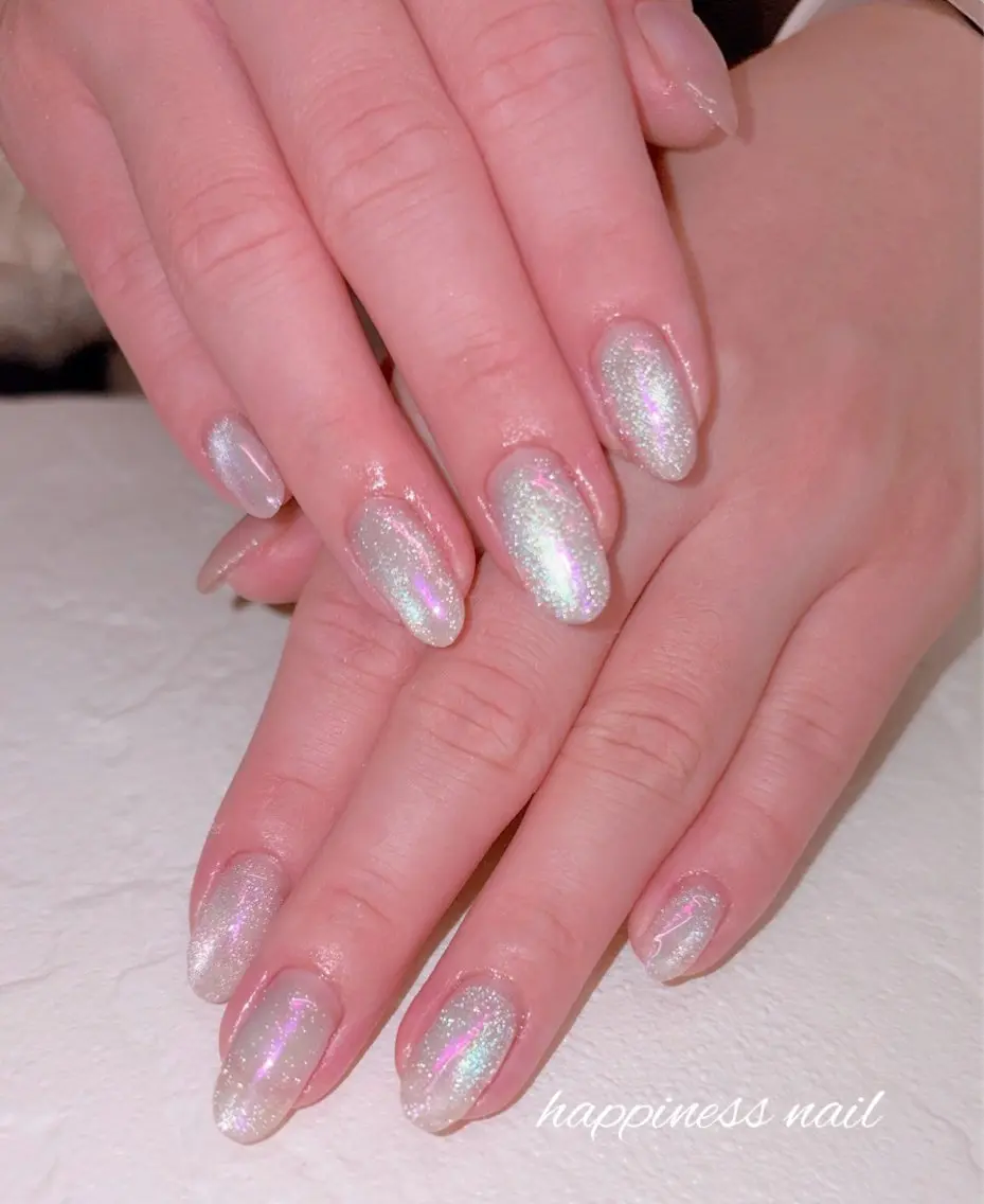 ネイル キラキラネイル マグネットネイル happiness nailのネイルデザイン