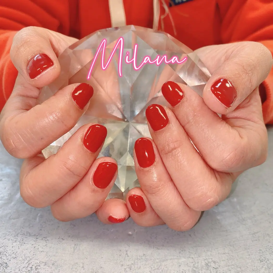 ネイル ワンカラーネイル ハンドネイル Milana （研修生メニュー）のネイルデザイン