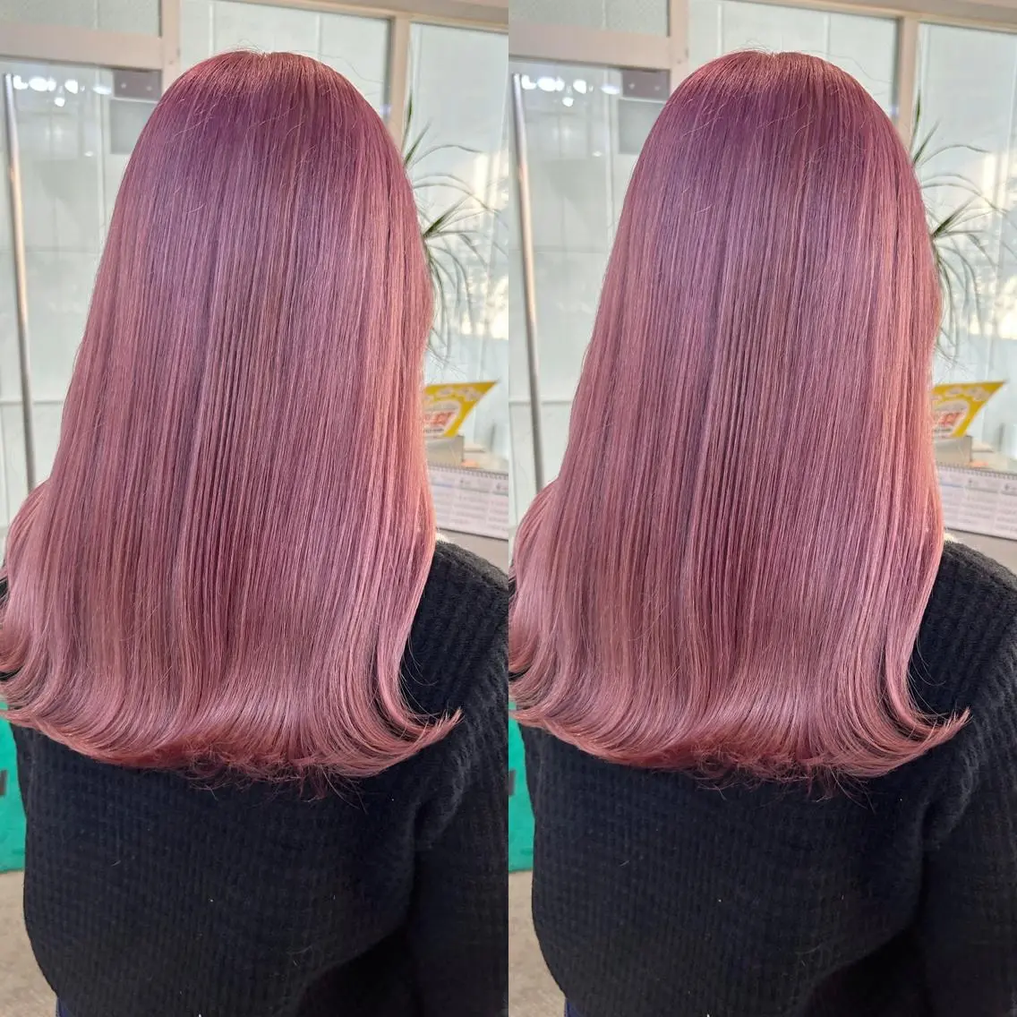 ミディアム カラー ヘアカラー yoriダブルカラー 代表すがわらのヘアスタイル