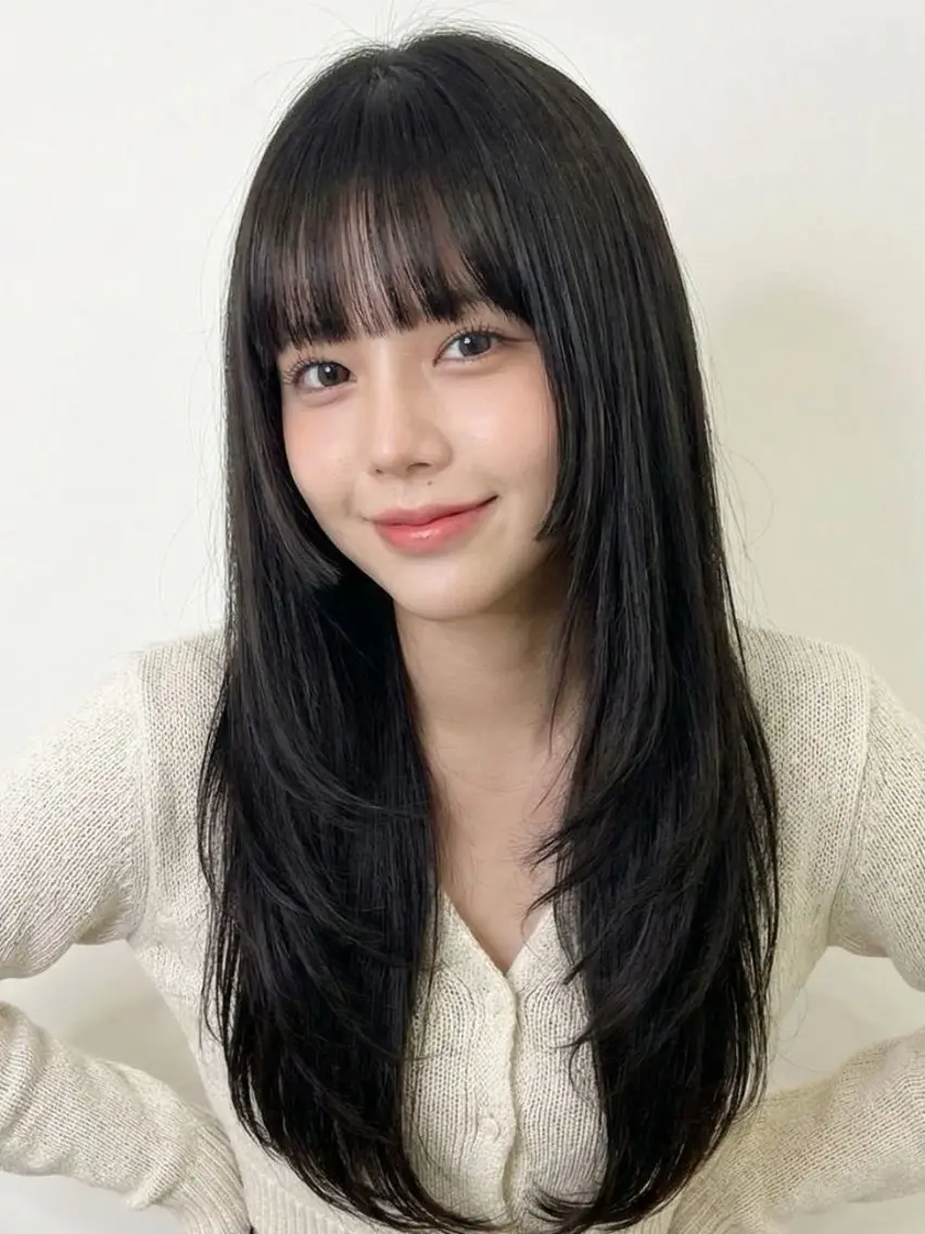 ✨1番人気✨カット+カラー+バイカルテ髪質改善Tr#暖色カラー#髪質改善#韓国風の写真
