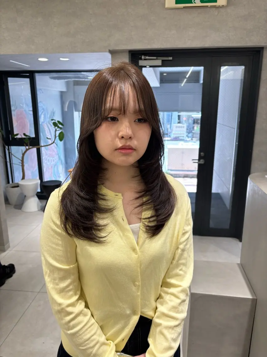セミロング カラー カット ヘアカラー トリートメント 望 吹のヘアスタイル