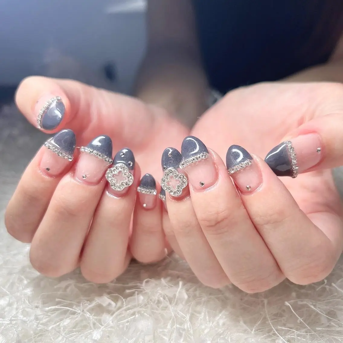 ネイル 長さ出し フレンチネイル ジェルネイル グラデーション 韓国ネイル ハンドネイル Nail&eye Belire 新宿のネイルデザイン