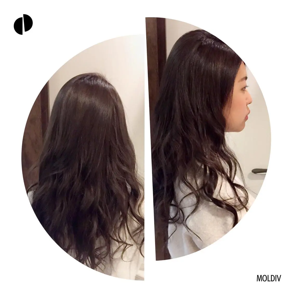 ロング カラー ハイトーンカラー ネイビーカラー ✨縮毛矯正✨髪質改善 ナカシマ ユミのヘアスタイル