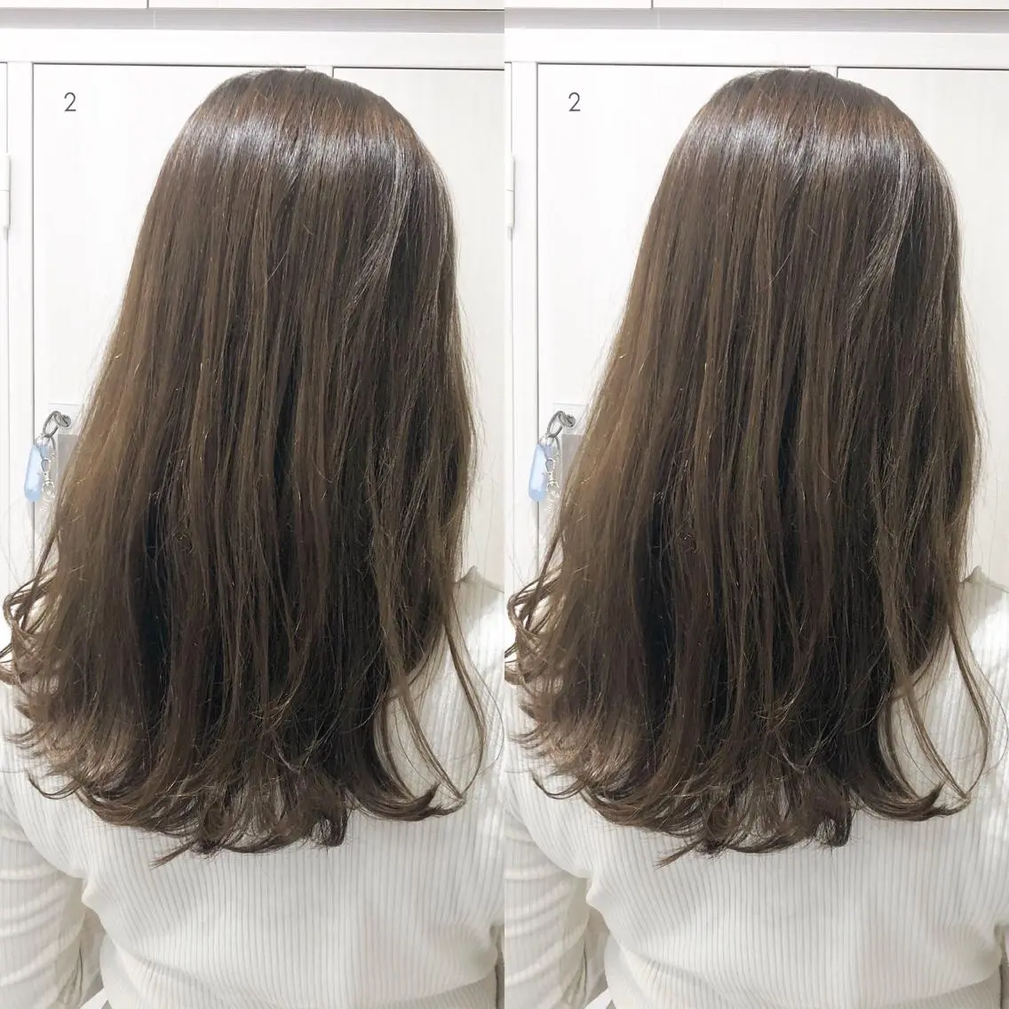 ロング カラー アディクシーカラー アッシュ バレイヤージュ 透明感カラー グラデーションカラー 似合わせカット/ レイヤーカット/新谷のヘアスタイル