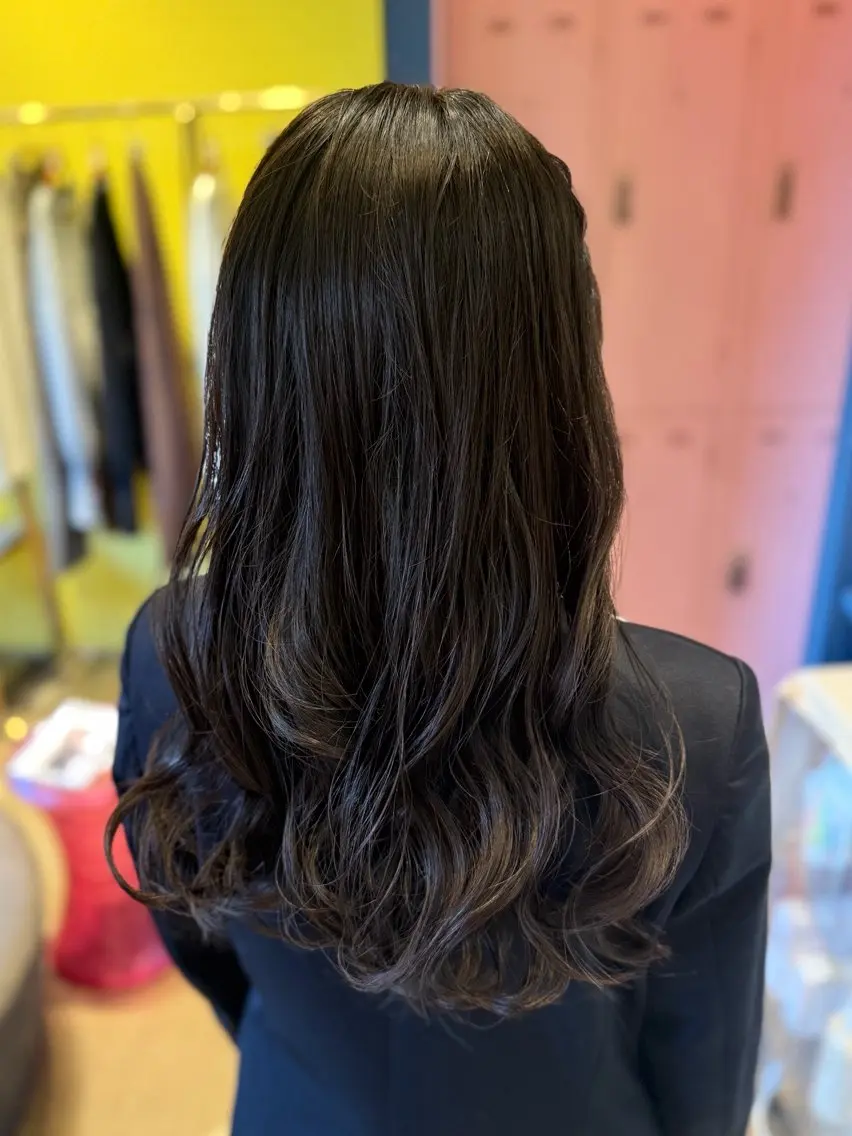 セミロング カラー ヘアカラー トリートメント echelle ゆうなのヘアスタイル