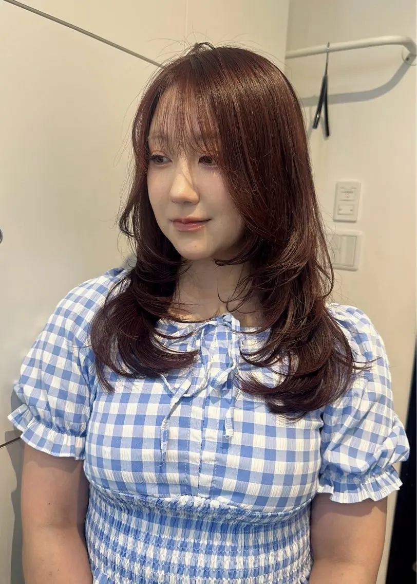 ロング カラー カット ヘアカラー レイヤー/ハイトーン WAKANAのヘアスタイル