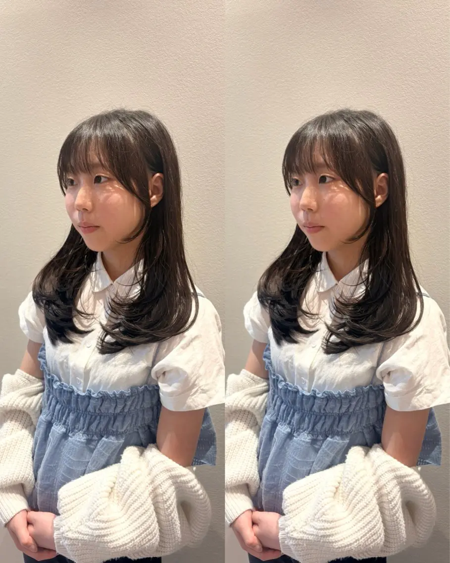 ロング カット アリヤマ メイカのヘアスタイル