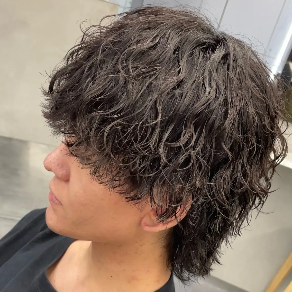 ミディアム パーマ ヘアアレンジ メンズ fifth 石川 凪のヘアスタイル