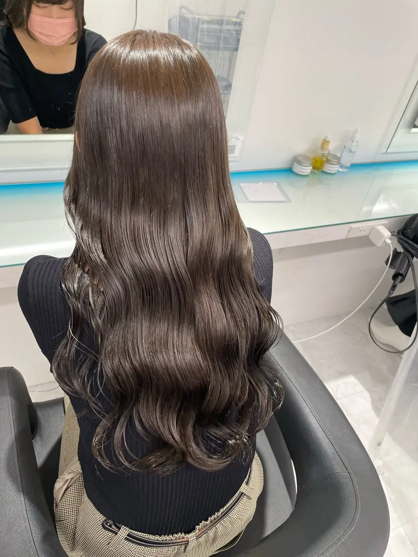 セミロング カラー ヘアアレンジ ヘアカラー トリートメント ヘアセット ダブルカラー｜ なおき｜池袋美容師のヘアスタイル