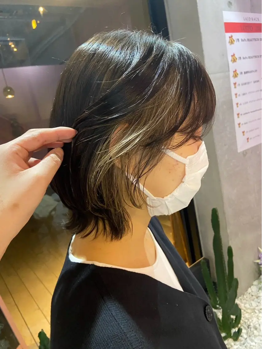 カラー ヘアカラー 🫧ハイライトモデル 募集🫧溝口結麻のヘアスタイル