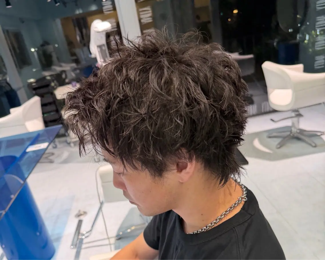 ショート パーマ ショートヘア カット パーマ AMITYメンズ特化 ASUMIのヘアスタイル