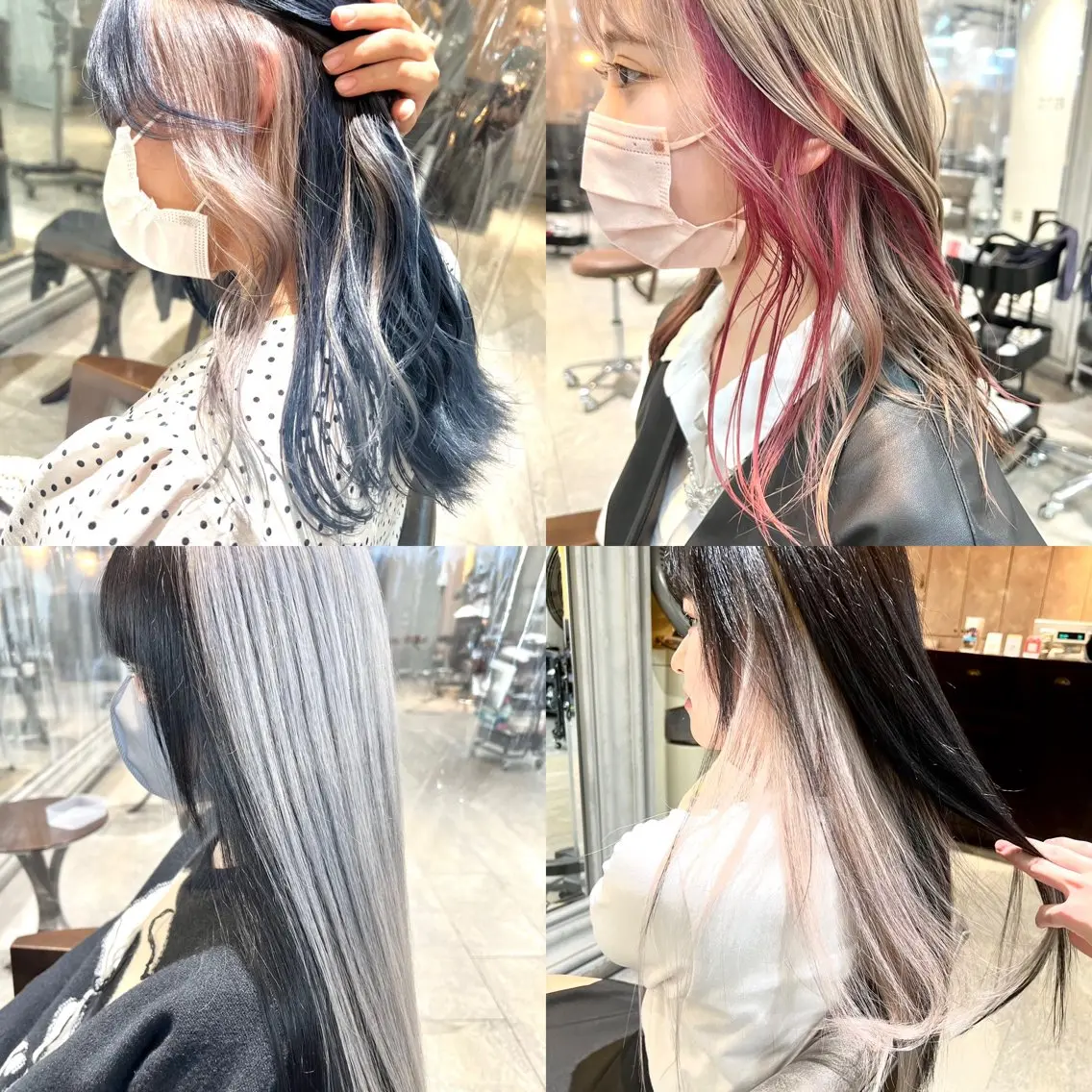 セミロング カラー ヘアアレンジ ヘアカラー トリートメント ヘッドスパ ヘアセット 🌈インナーカラー ‘ショウマ’🌈のヘアスタイル