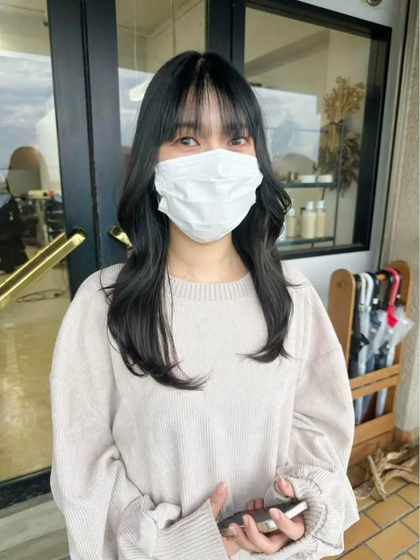 ロング カット ヘアカラー トリートメント 藤本 静香のヘアスタイル
