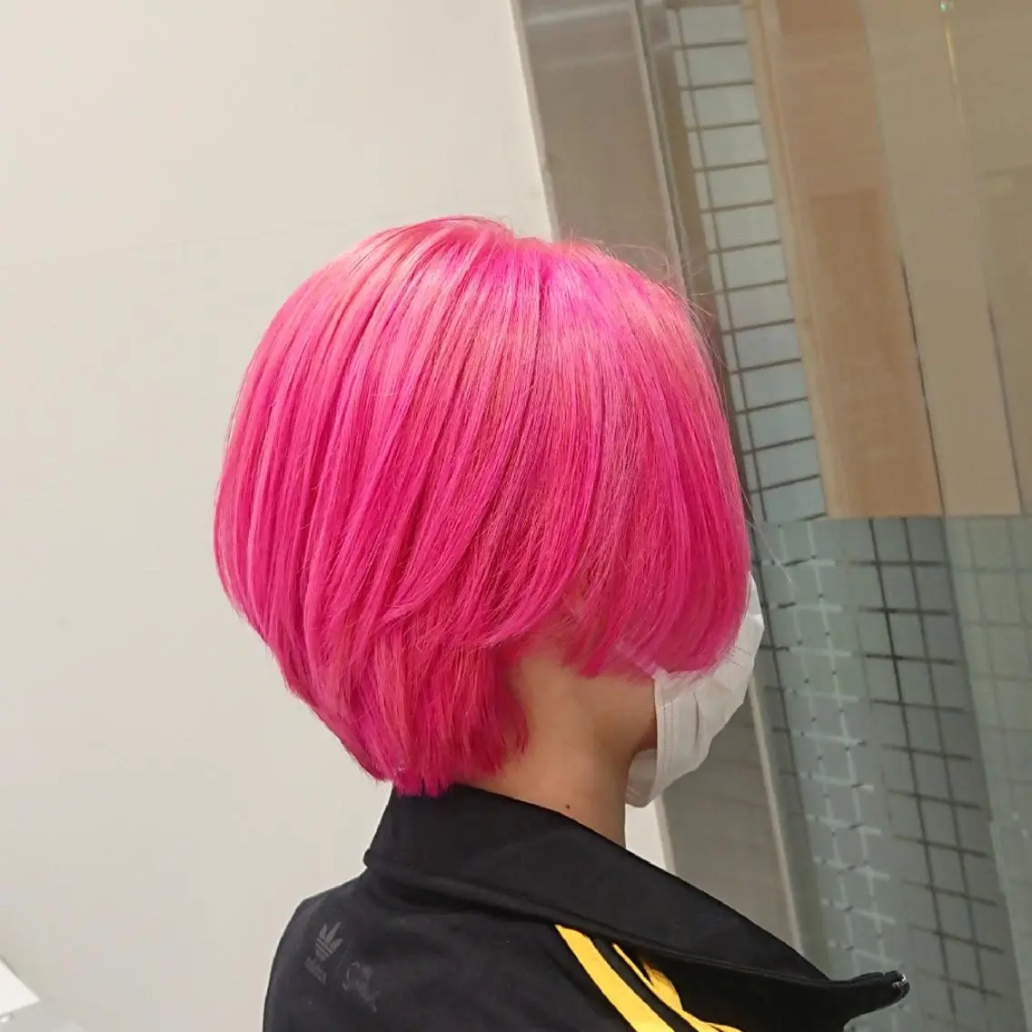 ショート カラー ショートボブ ピンクカラー ボブ ショートヘア ウルフカット/デザイ ンカラー/あらげのヘアスタイル