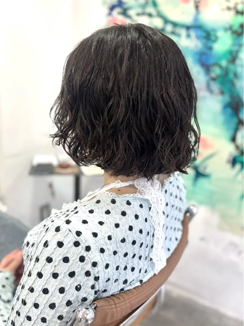 ショート カラー パーマ カット ヘアカラー パーマ 髪質改善/ヘアケア coiiはしもとはなのヘアスタイル