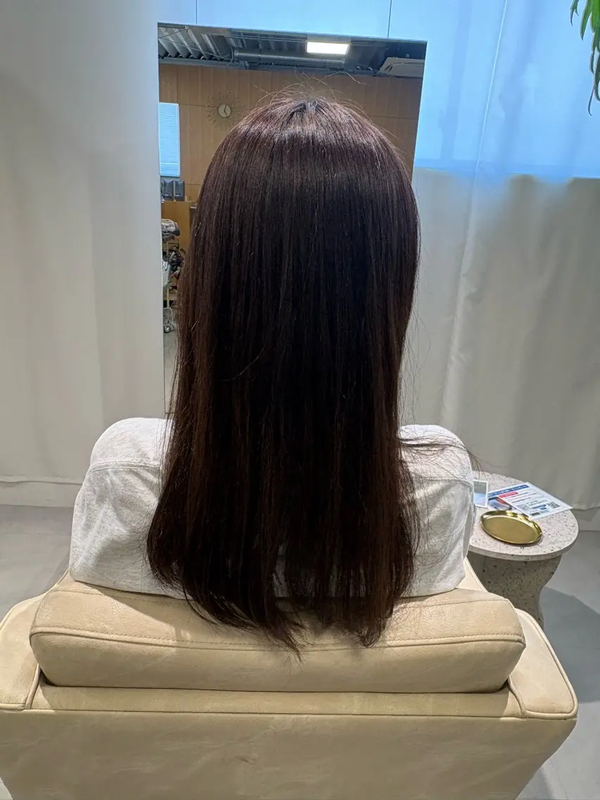 カラー ブラウンカラー 透明感カラー ダークブラウン 重藤 沙世のヘアスタイル