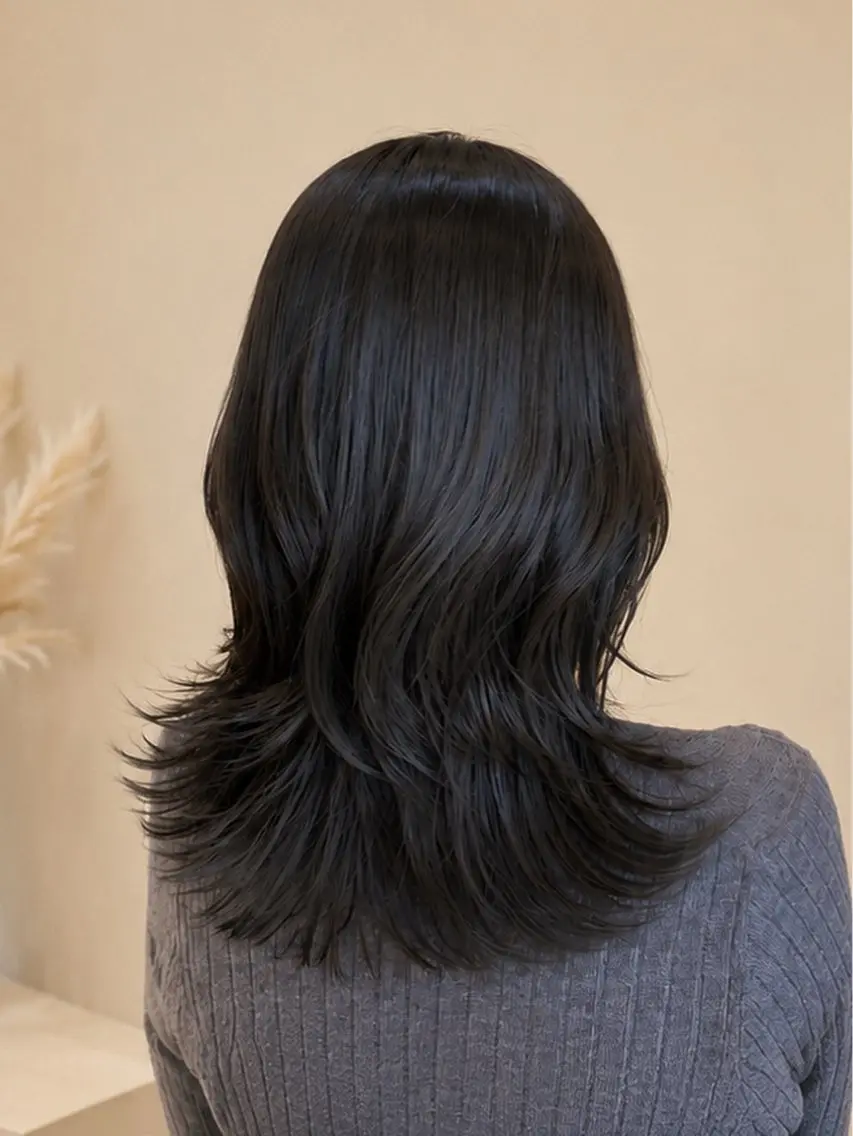 ミディアム カラー カット ヘアカラー トリートメント 新宿 /透明感カラー レイヤー/NANAのヘアスタイル