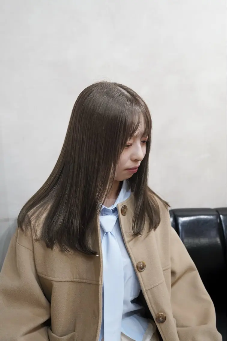 ミディアム カラー カット ヘアカラー トリートメント 赤み消し/透明 感カラー🫧みらいのヘアスタイル