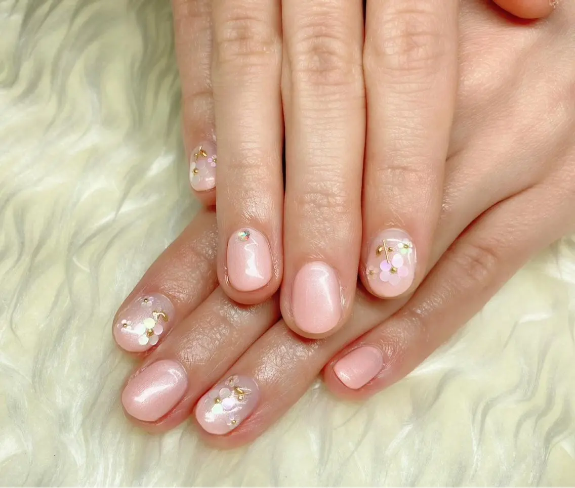 ネイル ジェルネイル グラデーション パラジェル ブライダルネイル Nail&eye Belire 新宿のネイルデザイン