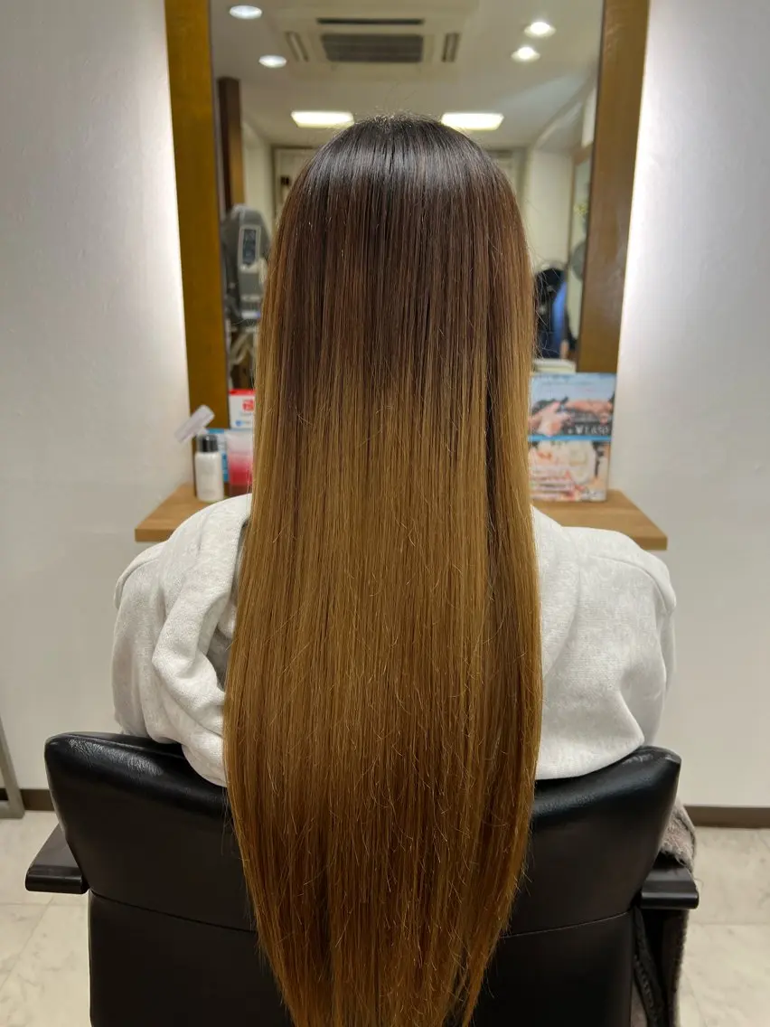 ロング トリートメント 髪質改善/マツパ 垢抜け透明カラー衣笠のヘアスタイル