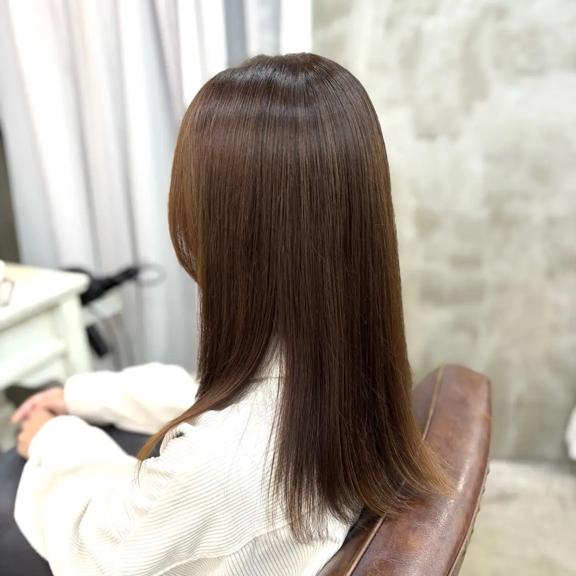 セミロング カラー ブラウンカラー ヘアカラー トリートメント 艶髪‎カラー🤍 RIKAのヘアスタイル