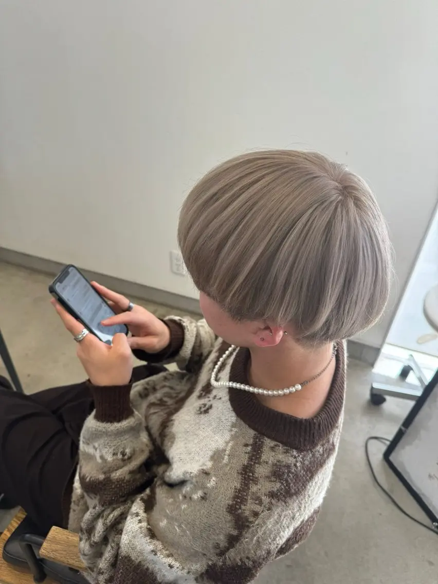 カラー メンズ メンズブリーチ ブリーチ 堀越 美羽のヘアスタイル