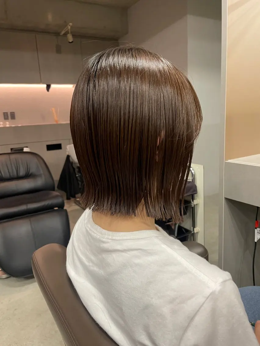 ミディアム カラー カット ヘアカラー トリートメント 表参道🌿赤み消し カラー/チナツのヘアスタイル