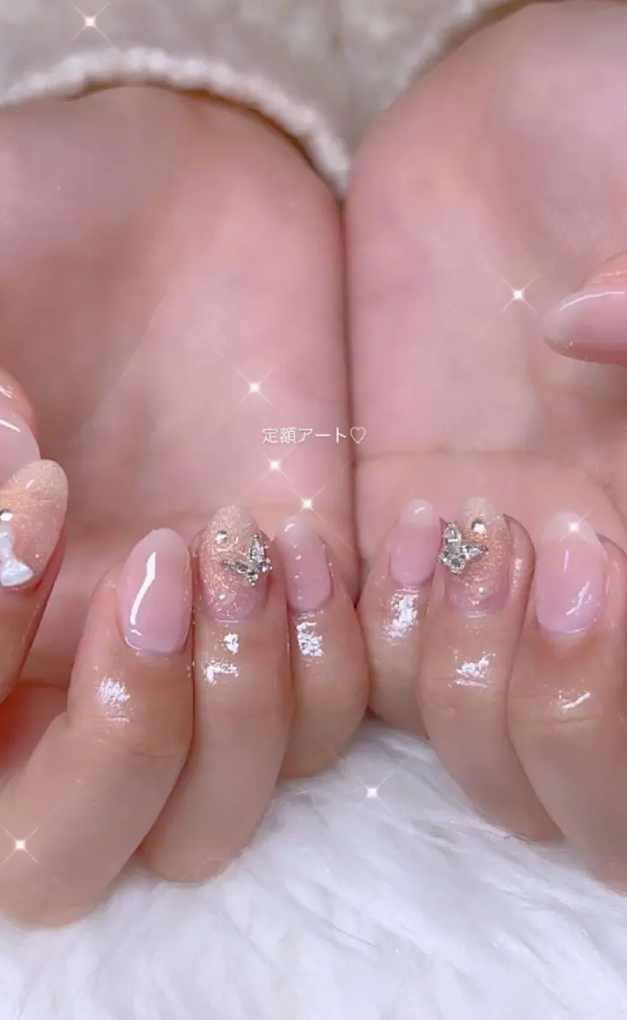 ネイル アートネイル 春ネイル ワンホンネイル ハンドネイル I LOVE ME NAIL.。.:*♡のネイルデザイン
